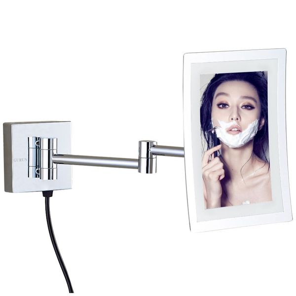 gurun frameless rectangle glamour led lighted 3x magnifying makeup mirrors wall mounted bathroom shaving mirror chrome polished
gurun frameless rectangle glamour led lighted 3x magnifying makeup mirrors wall mounted bathroom shaving mirror chrome polished
