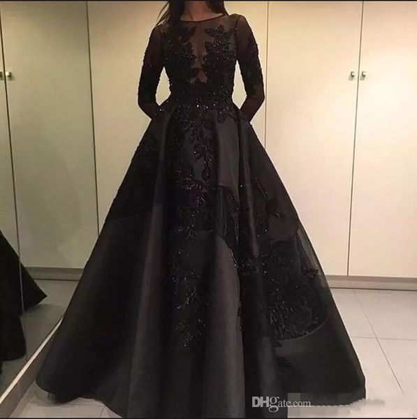 zuhair murad 2019 evening dresses with detachable train black lace long sleeve celebrity prom wear arabic dubai fashion party gowns, Black;red
zuhair murad 2019 evening dresses with detachable train black lace long sleeve celebrity prom wear arabic dubai fashion party gowns, Black;red