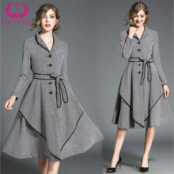 mycours autumn women winter buttons vintage houndstooth dresses bow retro dresses long-sleeved irregular offce casual, White;black
mycours autumn women winter buttons vintage houndstooth dresses bow retro dresses long-sleeved irregular offce casual, White;black