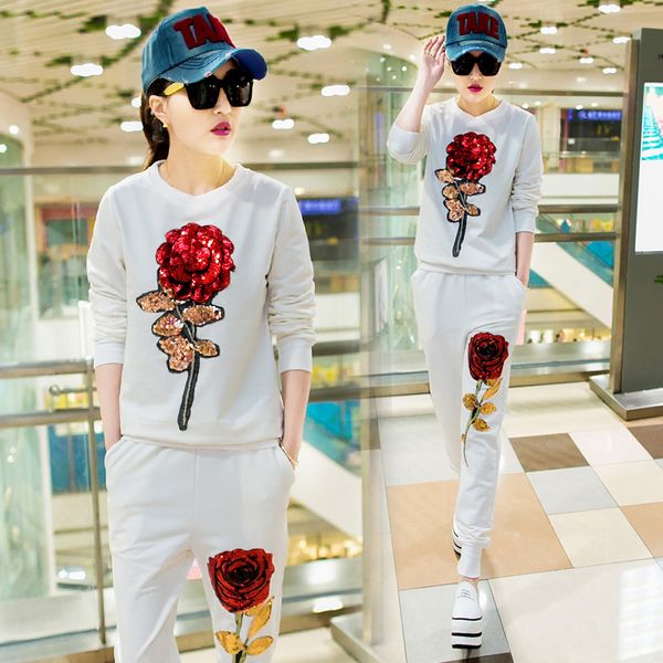 designer new spring leisure retro sweat suit female rose flower sequin casual female suit 2 piece set women flowers sequin tracksuits, Gray
designer new spring leisure retro sweat suit female rose flower sequin casual female suit 2 piece set women flowers sequin tracksuits, Gray