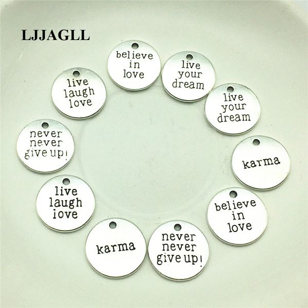 ljjagll 10pcs metal alloy silver 19*19mm mix 5kinds letter charm love word round plate pendant diy jewelry make azp005, Bronze;silver
ljjagll 10pcs metal alloy silver 19*19mm mix 5kinds letter charm love word round plate pendant diy jewelry make azp005, Bronze;silver
