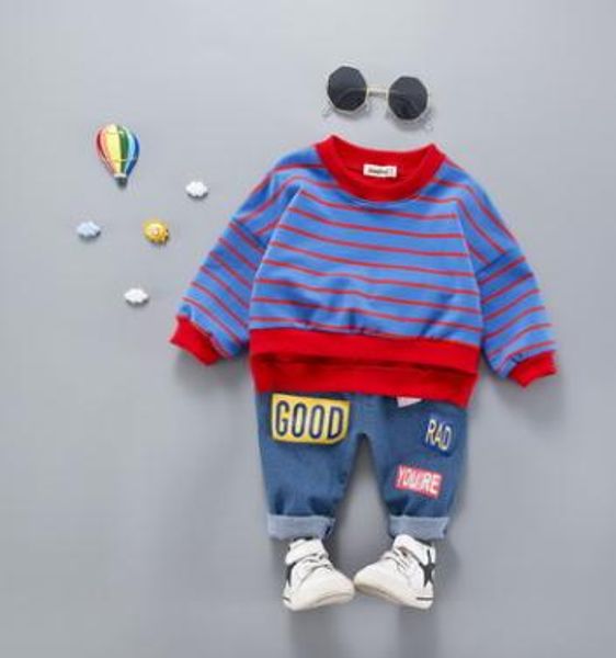 children's wear 2018 autumn kids clothes striped long sleeved baby clothes set for 1-4 years old baby girls boy suits sy-f183223, White
children's wear 2018 autumn kids clothes striped long sleeved baby clothes set for 1-4 years old baby girls boy suits sy-f183223, White