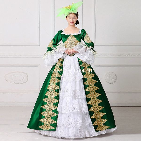 2017 green square collar victorian gown marie antoinette masquerade dress christmas carnivale gowns, Black;red
2017 green square collar victorian gown marie antoinette masquerade dress christmas carnivale gowns, Black;red