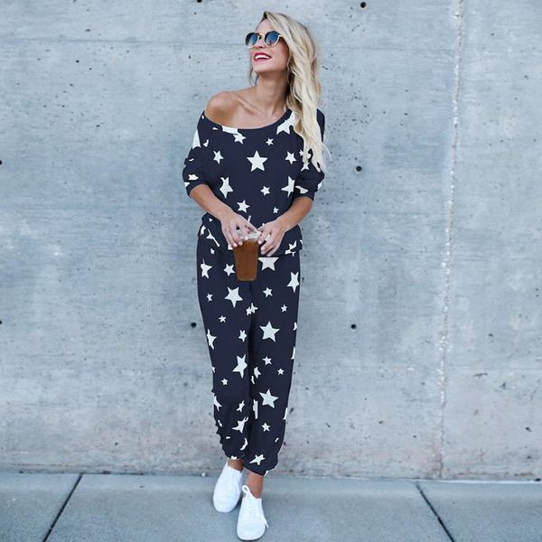 pullover casual star printed leisure suit fashion lady and long pants 2 pieces set women tracksuit streetwear female, Gray
pullover casual star printed leisure suit fashion lady and long pants 2 pieces set women tracksuit streetwear female, Gray