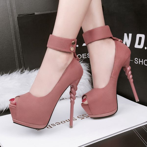 fashion solid suede ankle strap party single shoes peep toe 14cm high-heeled women pumps stiletto heel 5 colors 1516-1, Black
fashion solid suede ankle strap party single shoes peep toe 14cm high-heeled women pumps stiletto heel 5 colors 1516-1, Black