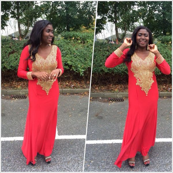 Plus Size Red Arabic Dresses Long Sleeve V Neck Chiffon with Gold Beading A Line Evening Party Wear Prom Gowns Floor Length Cheap
Plus Size Red Arabic Dresses Long Sleeve V Neck Chiffon with Gold Beading A Line Evening Party Wear Prom Gowns Floor Length Cheap