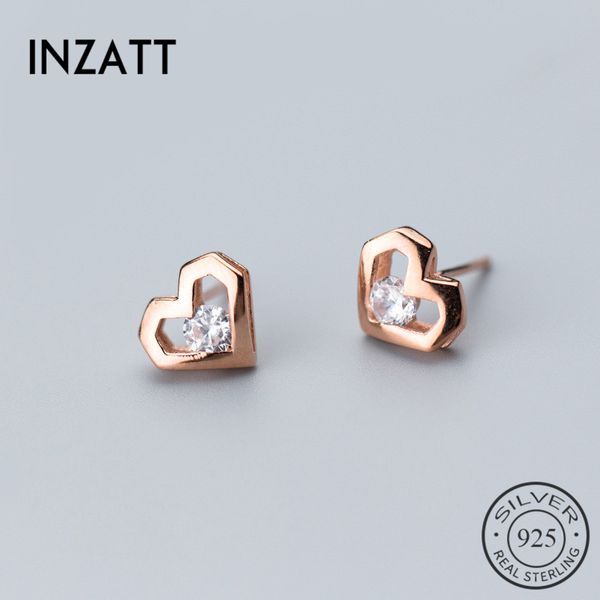 inzatt authentic 925 sterling silver heart zircon stud earrings 2018 fine jewelry for women engagement party cute accessories, Golden;silver
inzatt authentic 925 sterling silver heart zircon stud earrings 2018 fine jewelry for women engagement party cute accessories, Golden;silver