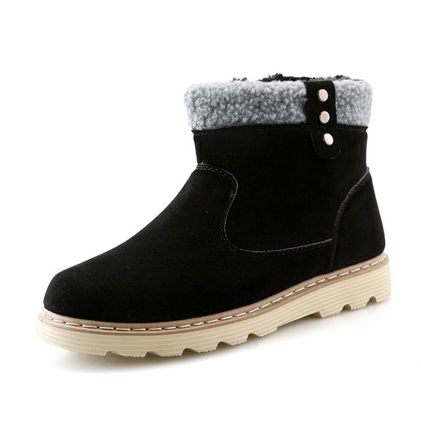 2018 new split leather fashion winter fur snow boots for men male shoes casual slip-on solid footwear ankle boots, Black
2018 new split leather fashion winter fur snow boots for men male shoes casual slip-on solid footwear ankle boots, Black