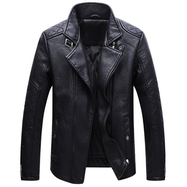 men's leather jacket motorcycle biker pu faux leather coat slim fit winter thick warm parka casual brand jaqueta couro masculina, Black
men's leather jacket motorcycle biker pu faux leather coat slim fit winter thick warm parka casual brand jaqueta couro masculina, Black