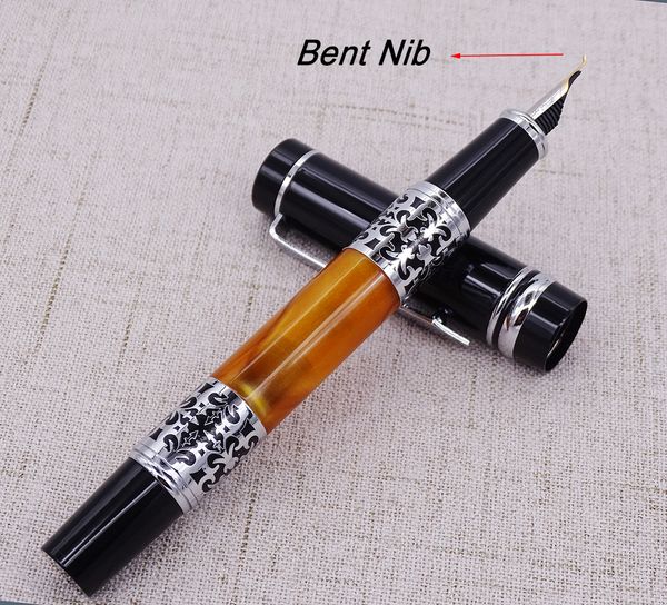 yiren celluloid calligraphy fountain pen bent nib beautiful silver flower pattern ink pen business office home school supplies
yiren celluloid calligraphy fountain pen bent nib beautiful silver flower pattern ink pen business office home school supplies