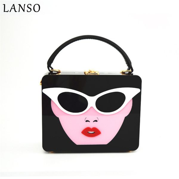 lanso fashion small square bag female acrylic evening bags glasses lips women personality wedding clutch purse sisters party bag
lanso fashion small square bag female acrylic evening bags glasses lips women personality wedding clutch purse sisters party bag