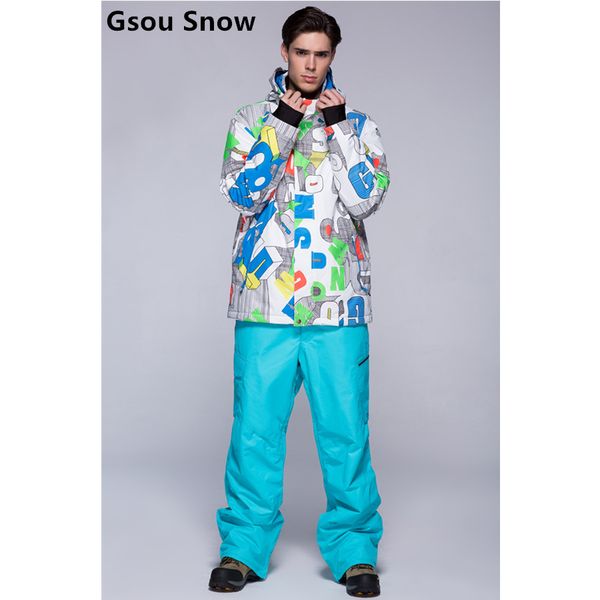 gsou snow genuine high-end wind proof and waterproof ski suit ski suit male models white letters
gsou snow genuine high-end wind proof and waterproof ski suit ski suit male models white letters