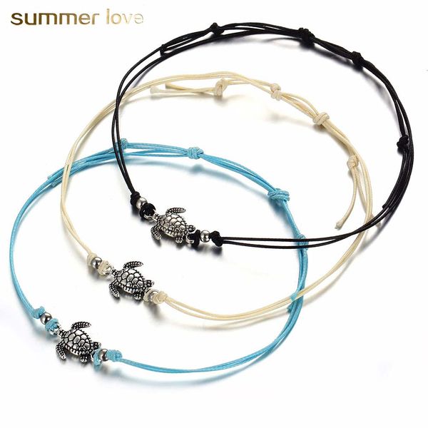 antique silver sea turtles tortoise charm weave anklet for women handmade ethnic friendship knot anklet promotional, Black
antique silver sea turtles tortoise charm weave anklet for women handmade ethnic friendship knot anklet promotional, Black
