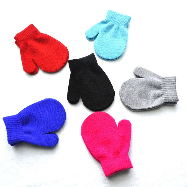 

7style kids gloves knitting warm glove children boys girls mittens gloves 6 colors dhl tc181030wl 288set