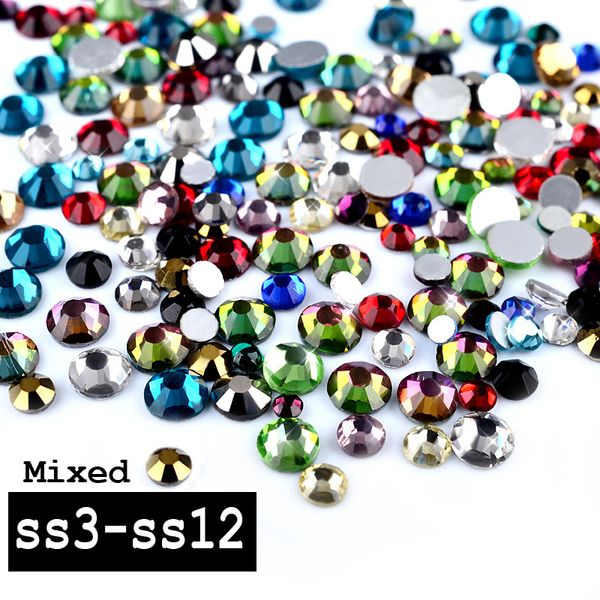 1 pack mixed sizes (ss3-ss12)colorful glass nail art rhinestones non hix flatback gems 3d nail accessories decorations, Silver;gold
1 pack mixed sizes (ss3-ss12)colorful glass nail art rhinestones non hix flatback gems 3d nail accessories decorations, Silver;gold
