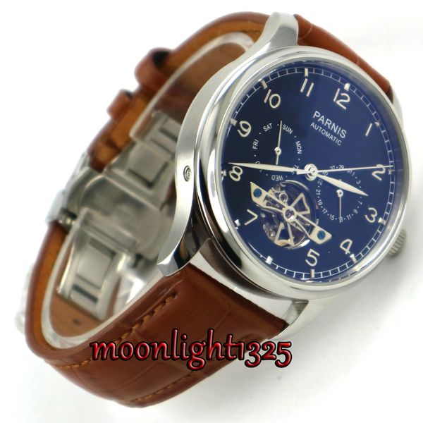 43mm black dial date deployant clasp seagull 2552 automatic movement mens watch, Slivery;brown
43mm black dial date deployant clasp seagull 2552 automatic movement mens watch, Slivery;brown