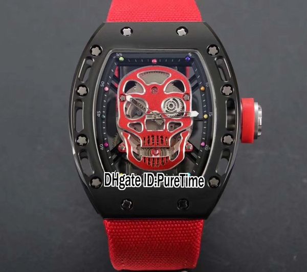 new 052 52 black pvd steel red skull dial automatic tourbillon mens watch red nylon strap sports watches version m52e5, Slivery;brown
new 052 52 black pvd steel red skull dial automatic tourbillon mens watch red nylon strap sports watches version m52e5, Slivery;brown