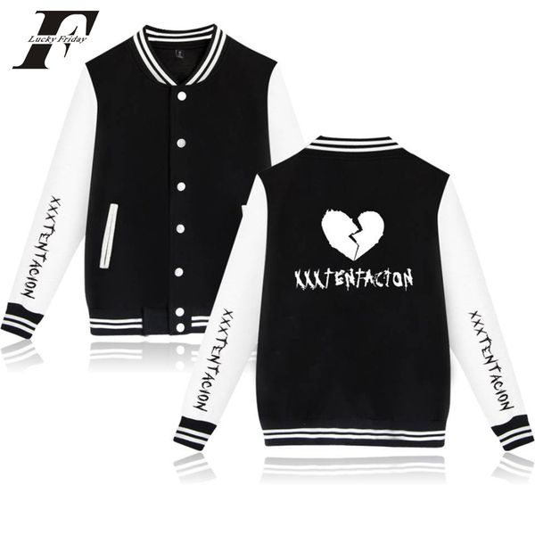 2018 rapper xxxtentacion baseball jacket bomber jacket hip hop long-sleeved winter coat men women clothing, Black;brown
2018 rapper xxxtentacion baseball jacket bomber jacket hip hop long-sleeved winter coat men women clothing, Black;brown