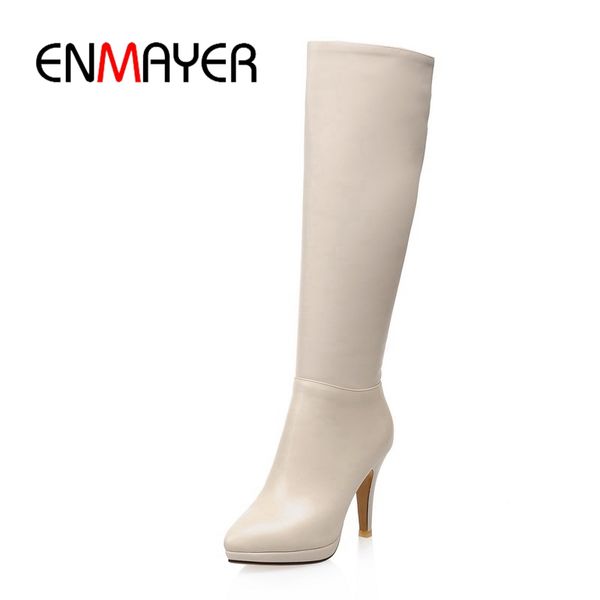 enmayer women cow leather pointed toe knee high boots lady solid thin heel boots big size 34-39 zyl773, Black
enmayer women cow leather pointed toe knee high boots lady solid thin heel boots big size 34-39 zyl773, Black