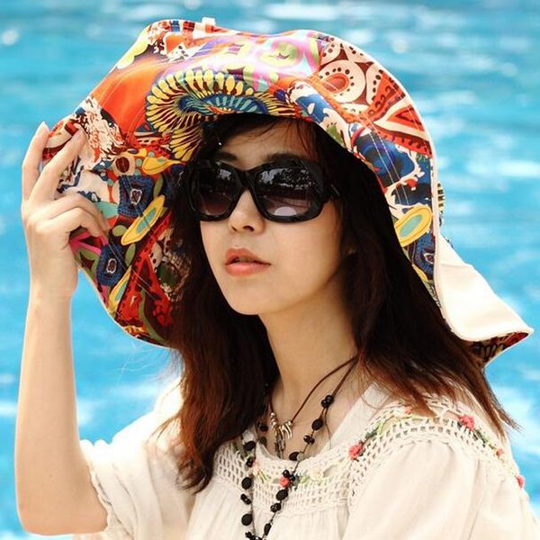 summer outdoor canvas sunshade women hat colorful print wide brim foldable hiking climbing sun hat lightweight soft sports caps, Black;white
summer outdoor canvas sunshade women hat colorful print wide brim foldable hiking climbing sun hat lightweight soft sports caps, Black;white