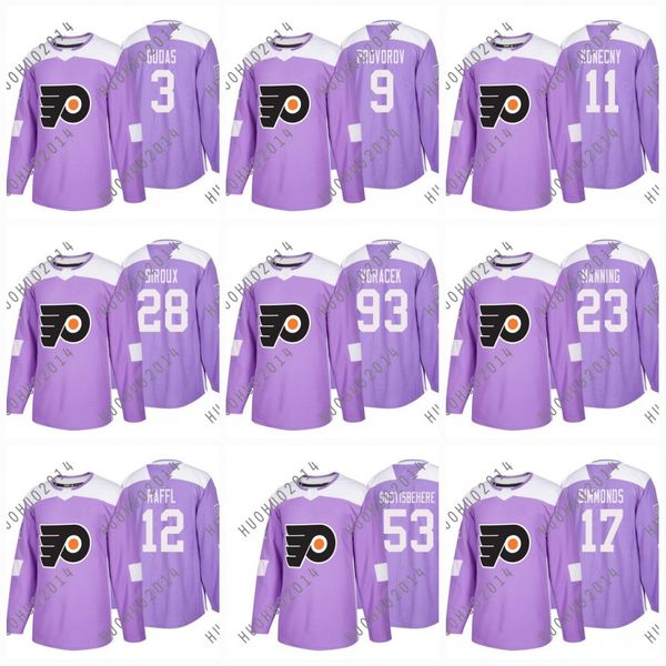 Hockey Fights Cancer Philadelphia Flyers Jakub Voracek Claude Giroux Shayne Gostisbehere Travis Konecny Provorov Couturier Elliot Jerseys
Hockey Fights Cancer Philadelphia Flyers Jakub Voracek Claude Giroux Shayne Gostisbehere Travis Konecny Provorov Couturier Elliot Jerseys