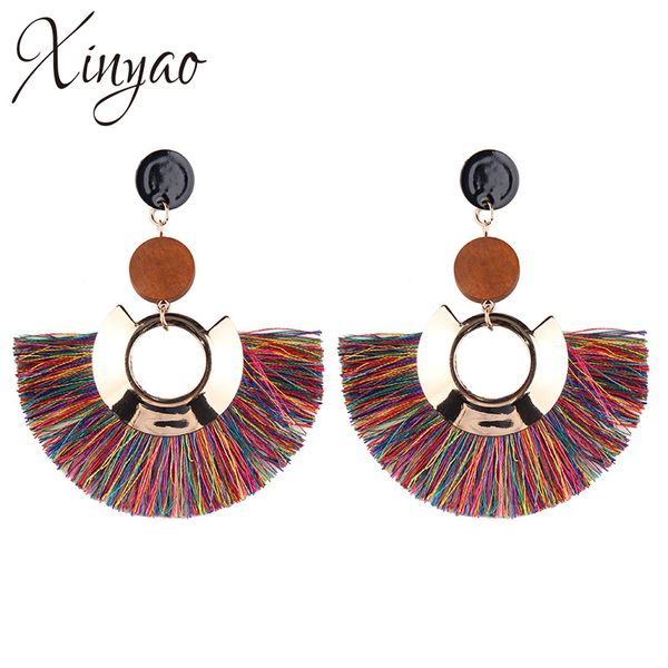 xinyao bohemian big beads sector tassel earrings for women 2018 fashion colorful boho long statement drop earrings brincos gifts, Silver
xinyao bohemian big beads sector tassel earrings for women 2018 fashion colorful boho long statement drop earrings brincos gifts, Silver