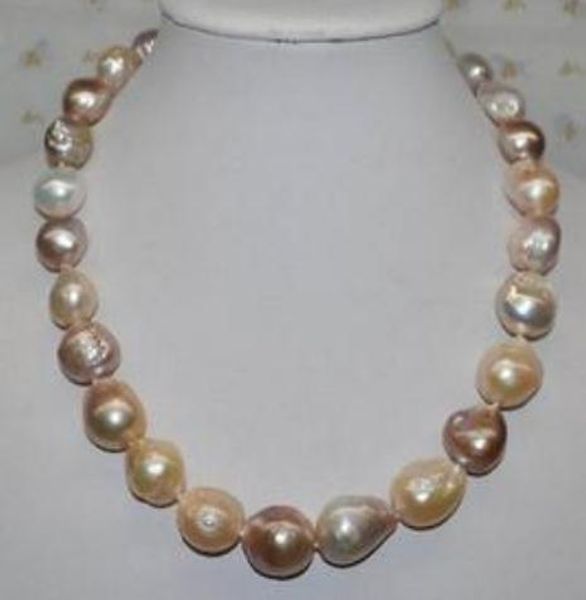 classic 11-13mm natural pearl necklace south sea baroque gold pink beaded necklaces 18inch 14k gold clasp, Silver
classic 11-13mm natural pearl necklace south sea baroque gold pink beaded necklaces 18inch 14k gold clasp, Silver