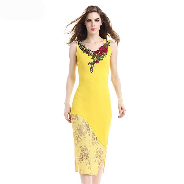 women's clothing 2018 summer fashion plus size bodycon embroidery runway pencil dresses for womens lace evening dress women clothes, Black
women's clothing 2018 summer fashion plus size bodycon embroidery runway pencil dresses for womens lace evening dress women clothes, Black