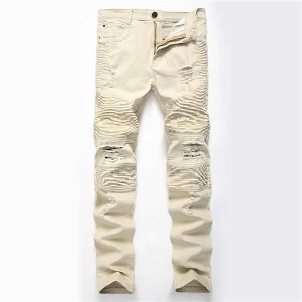 men's ripped jeans biker slim skinny elastic casual moto denim pants hip hop washed pleated blue khaki men jeans plus
men's ripped jeans biker slim skinny elastic casual moto denim pants hip hop washed pleated blue khaki men jeans plus