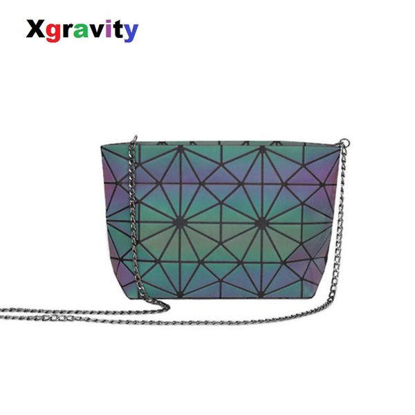 xgravity 2018 rhombic geometry luminous bag shoulder fashion casual ladies handbag triangle design women tote handbag girls h026
xgravity 2018 rhombic geometry luminous bag shoulder fashion casual ladies handbag triangle design women tote handbag girls h026