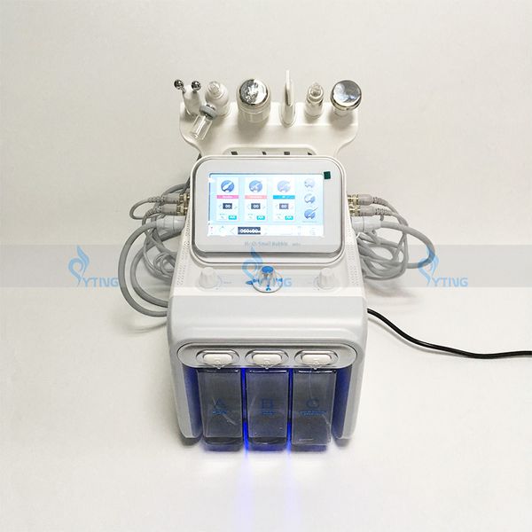 

New 6 in 1 rf water hydrafacial oxygen jet peel facial kin cleaning cold hammer bio face lift dermabra ion kin crubber pa machine