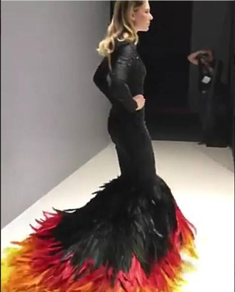 evening dress yousef aljasmi labourjoisie black lace beads long sleeve feather mermaid ziad naked zuhair murad kim kardashian, Red
evening dress yousef aljasmi labourjoisie black lace beads long sleeve feather mermaid ziad naked zuhair murad kim kardashian, Red