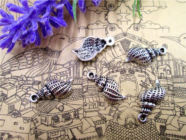45pcs--conch charms, antique tibetan silver tone seashell charm pendant, jewelry making 30x13mm, Bronze;silver
45pcs--conch charms, antique tibetan silver tone seashell charm pendant, jewelry making 30x13mm, Bronze;silver