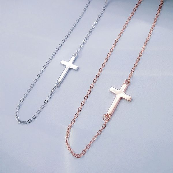 red trees brand fine jewelry fashion simple sideways necklace fashion 925 sterling silver cross necklace for women gift
red trees brand fine jewelry fashion simple sideways necklace fashion 925 sterling silver cross necklace for women gift