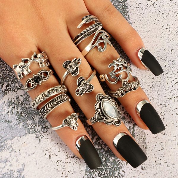bohemian vintage finger ring sets for women elephant leaf crystal middle finger rings gold silver color statement jewelry, Golden;silver
bohemian vintage finger ring sets for women elephant leaf crystal middle finger rings gold silver color statement jewelry, Golden;silver