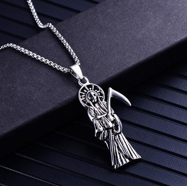europe and the united states stainless steel necklaces men jewelry domineering titanium steel death sickle skull men's necklaces popula, Silver
europe and the united states stainless steel necklaces men jewelry domineering titanium steel death sickle skull men's necklaces popula, Silver
