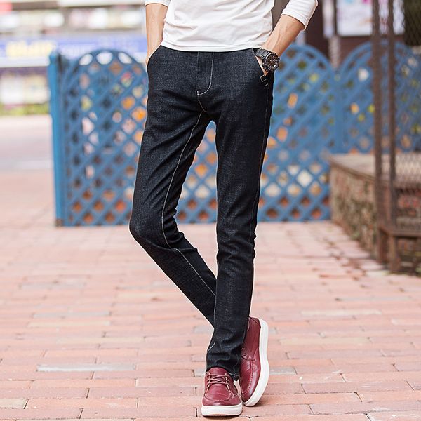 2018 new men ripped jeans fashion classic simple cut normcore casual pants skinny denim trousers slim fit streetwear black 1031, Blue 
2018 new men ripped jeans fashion classic simple cut normcore casual pants skinny denim trousers slim fit streetwear black 1031, Blue
