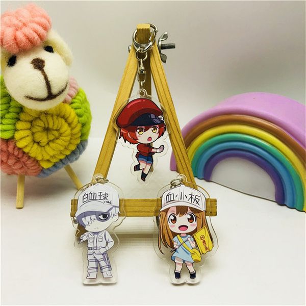 key chain anime hataraku saibou erythrocyte platelet keychain acrylic keyring key chain pendants 1pcs, Silver
key chain anime hataraku saibou erythrocyte platelet keychain acrylic keyring key chain pendants 1pcs, Silver