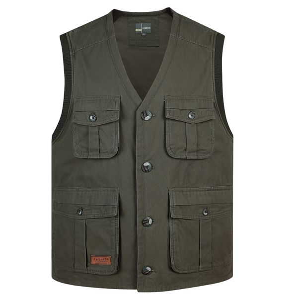 male vest for men multi pocket summer thin army green male casual classic solid cotton waistcoat sleeveless jacket many pockets, Black;white
male vest for men multi pocket summer thin army green male casual classic solid cotton waistcoat sleeveless jacket many pockets, Black;white