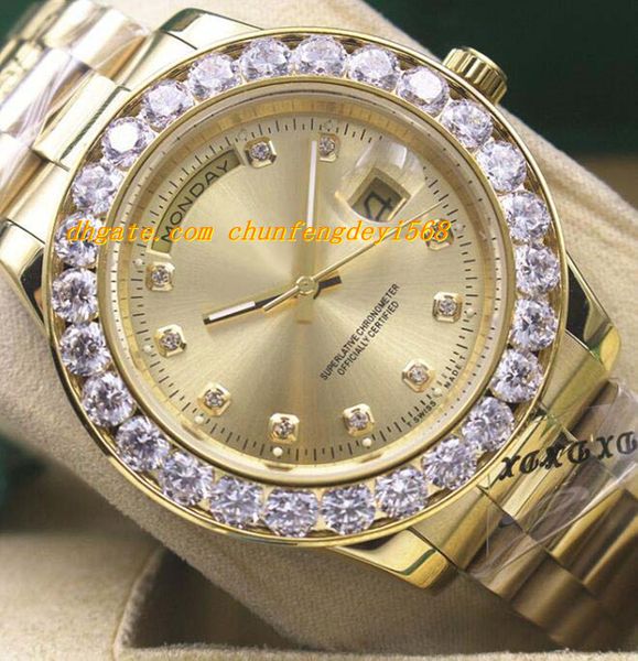 luxury watches mens 18k yellow gold 4 colour bigger diamond dial & bezel watch 18338 automatic fashion men's watch wristwatch, Slivery;brown
luxury watches mens 18k yellow gold 4 colour bigger diamond dial & bezel watch 18338 automatic fashion men's watch wristwatch, Slivery;brown