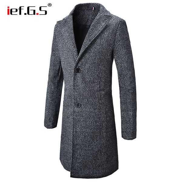 fashion men' s upscale winter slim fit casual trench coat male pure color pure cotton long jackets winter woolen long peacoat, Black
fashion men' s upscale winter slim fit casual trench coat male pure color pure cotton long jackets winter woolen long peacoat, Black