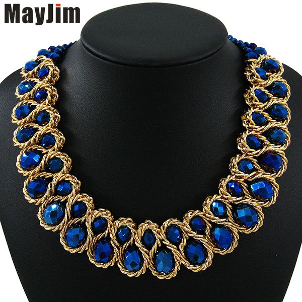whole salemayjim statement choker necklace 2017 fashion women hand-woven chunky gold chain crystal bead collar necklaces & pendants bijoux, Golden;silver
whole salemayjim statement choker necklace 2017 fashion women hand-woven chunky gold chain crystal bead collar necklaces & pendants bijoux, Golden;silver