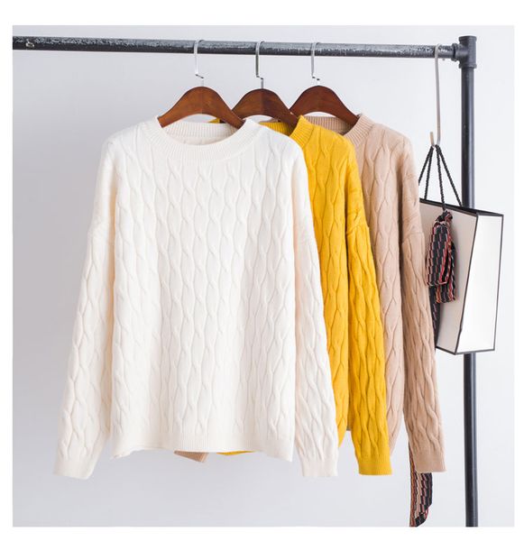 2018 women solid o neck long sleeve sweater casual flat knitted pullover for lady, White;black
2018 women solid o neck long sleeve sweater casual flat knitted pullover for lady, White;black