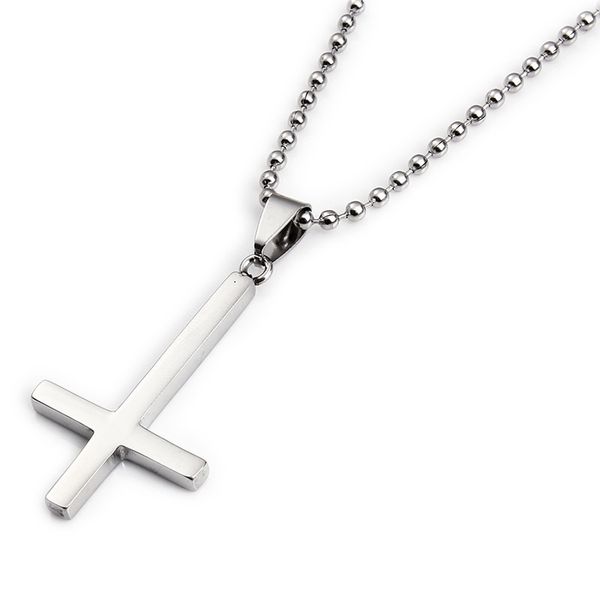 new arrivals religious inverted cross charms necklaces stainless steel thin beaded chain cross pendant necklaces god jewelry, Silver
new arrivals religious inverted cross charms necklaces stainless steel thin beaded chain cross pendant necklaces god jewelry, Silver