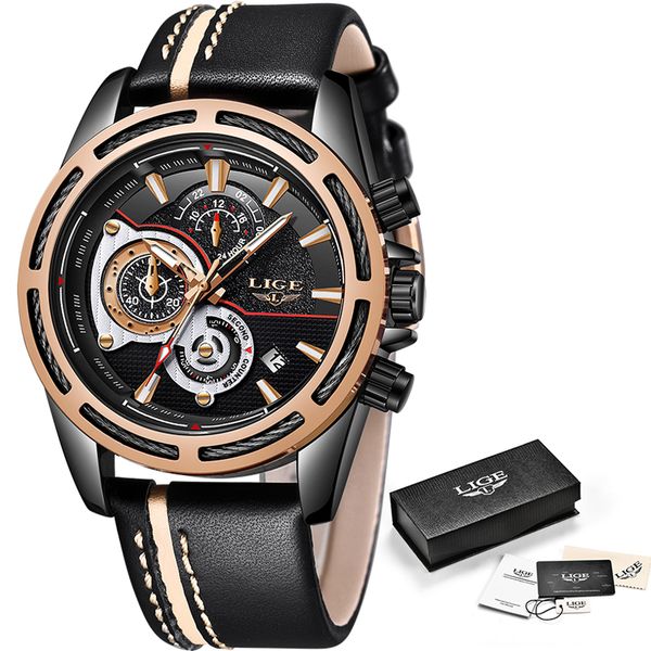 relogio masculino lige 2018 new design fashion brand watches mens leather sport date chronograph quartz watch male gifts clock, Slivery;brown
relogio masculino lige 2018 new design fashion brand watches mens leather sport date chronograph quartz watch male gifts clock, Slivery;brown