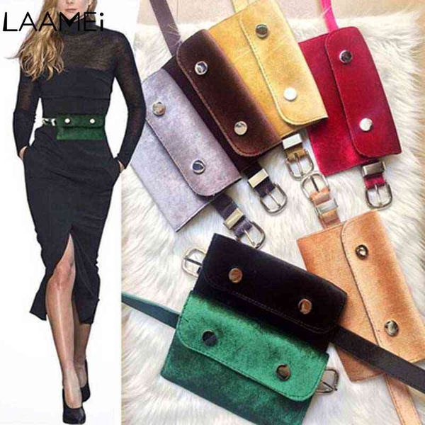 

laamei women fashion retro velvet belt bag blue black 2018 waist bag women velour waist fashion pack bags designer