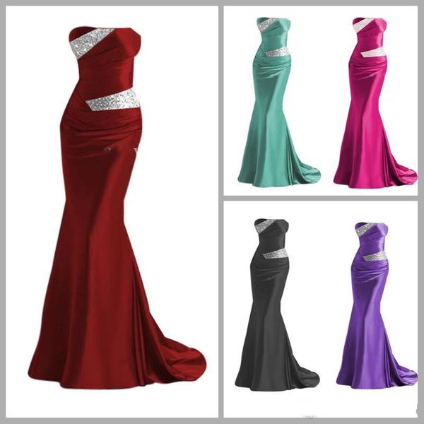 2020 mermaid satin bridesmaid dresses burgundy silver gray purple blue maid of honor dresses evening gowns prom dresses, White;pink
2020 mermaid satin bridesmaid dresses burgundy silver gray purple blue maid of honor dresses evening gowns prom dresses, White;pink