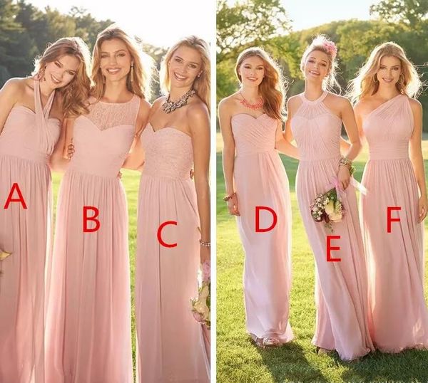 2019 pink pleated long lace chiffon bridesmaid dresses mixed style blush bridesmaid formal honor of maid ruffles custom wear297m, White;pink
2019 pink pleated long lace chiffon bridesmaid dresses mixed style blush bridesmaid formal honor of maid ruffles custom wear297m, White;pink