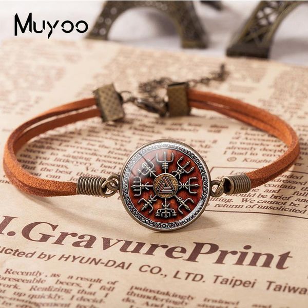 2018 new vegvisir viking compass leather bracelet glass cabochon p bracelets round hand craft jewelry for women, Black
2018 new vegvisir viking compass leather bracelet glass cabochon p bracelets round hand craft jewelry for women, Black