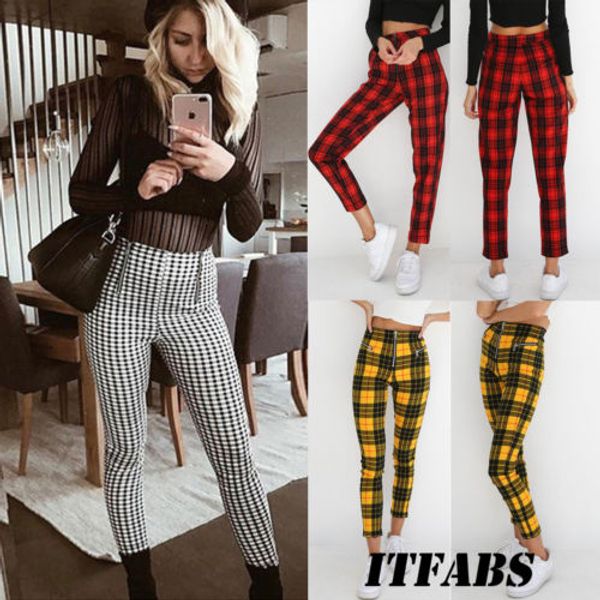 2018 new style plaid high waist pant women skinny jeans zipper trousers lady fashion denim stretchy pencil pants plus size s-2xl, Black;white
2018 new style plaid high waist pant women skinny jeans zipper trousers lady fashion denim stretchy pencil pants plus size s-2xl, Black;white